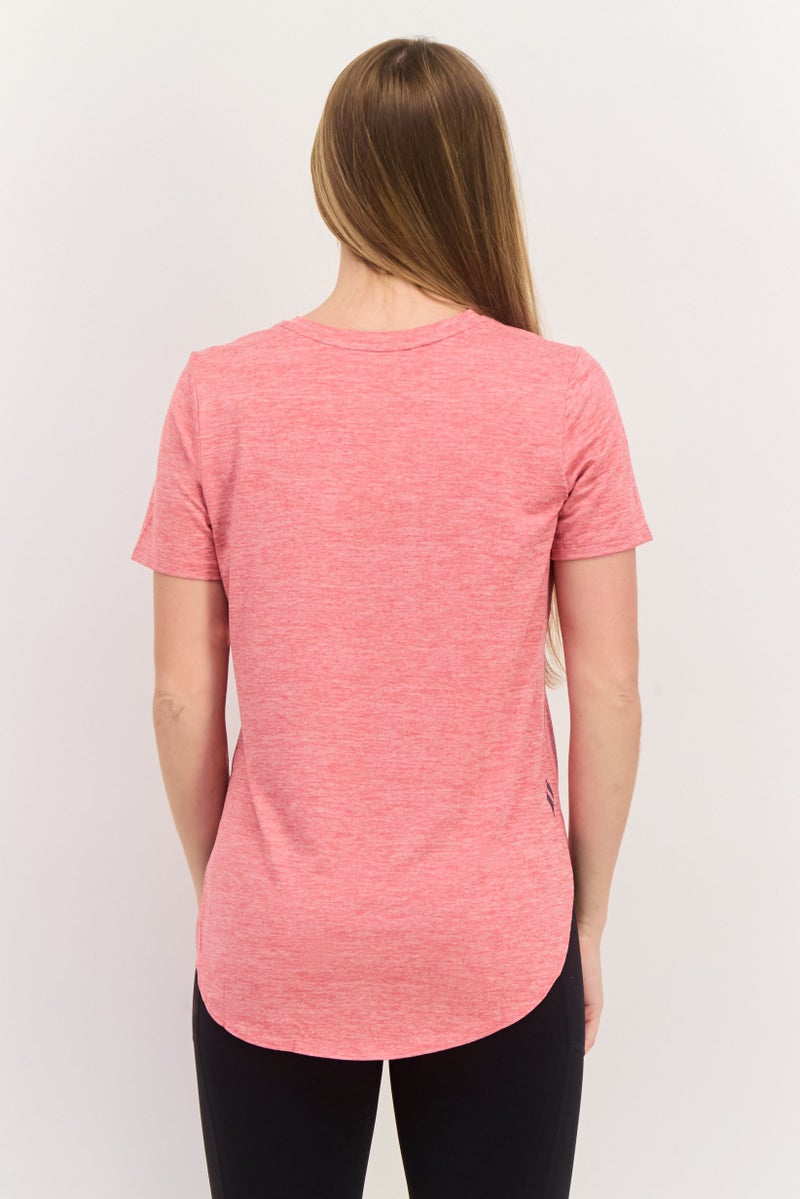 SKECHERS Women Sportswear Fit Short Sleeve Training T-Shirts, Heather Red - Image 4