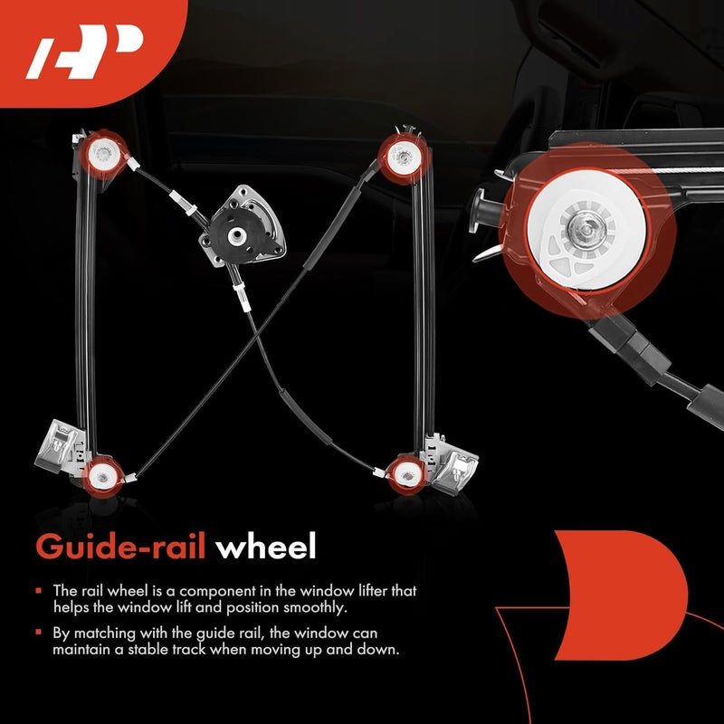 A-Premium Power Electric Window Regulator Without Motor for Porsche 911 (1999-2005) Front Right Passenger Side - Image 5