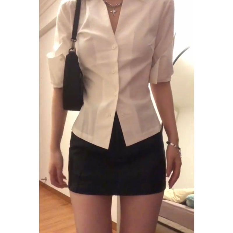 Jin Jing Guan Tu [Original Fabric] Long Sleeve Shoulder Shirt Women'S Thin Summer Sunscreen Coat Short Shirt - Image 5