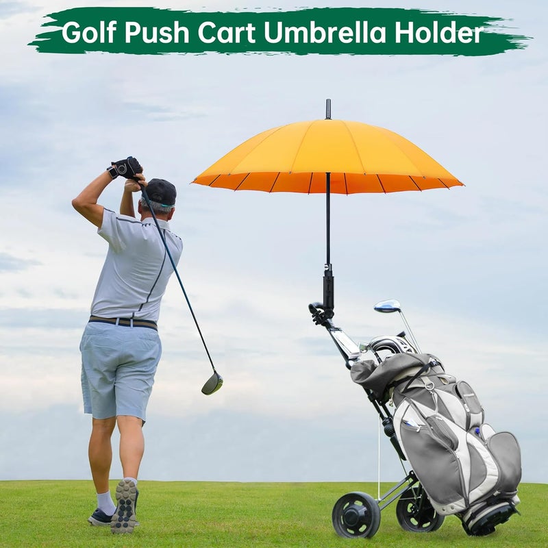 10L0L Heavy Duty Golf Push Cart Umbrella Holder - 180° Adjustable Aluminum Base for Golf Carts, Strollers, Wheelchairs & Bikes - Image 2