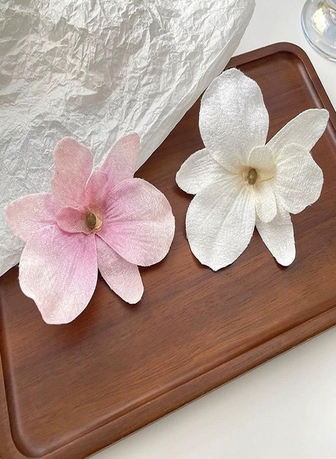 Quupy 3Pcs Artificial Flower Hair Clips Orchid Flower Hair Pins Bohemian Flower Hair Barrettes Hawaiian Hair Accessories for Women Vacation Beach Party Wedding (Random Color) - Image 5