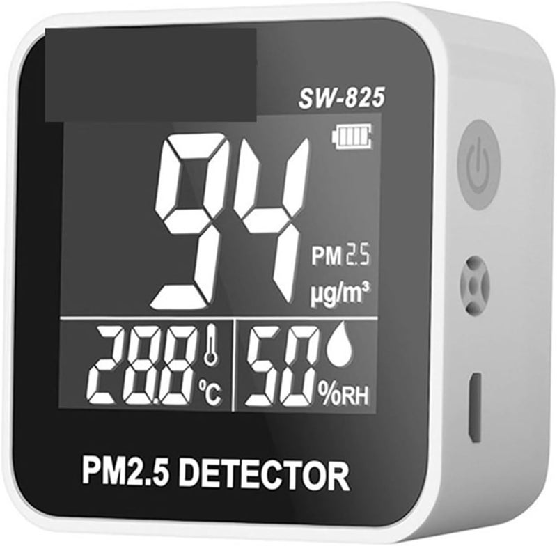 Air Quality Monitor, SW-825 Digital PM2.5 Detector 0-500ug/m³ Mini Portable PM 2 5 Sensor Air Quality Monitor Temperature Humidity Meter,for Home - Image 1