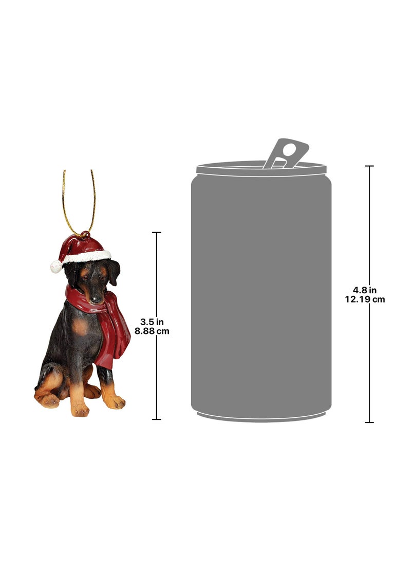 Design Toscano Design Toscano Christmas Xmas Doberman Holiday Dog Ornaments  - Image 3