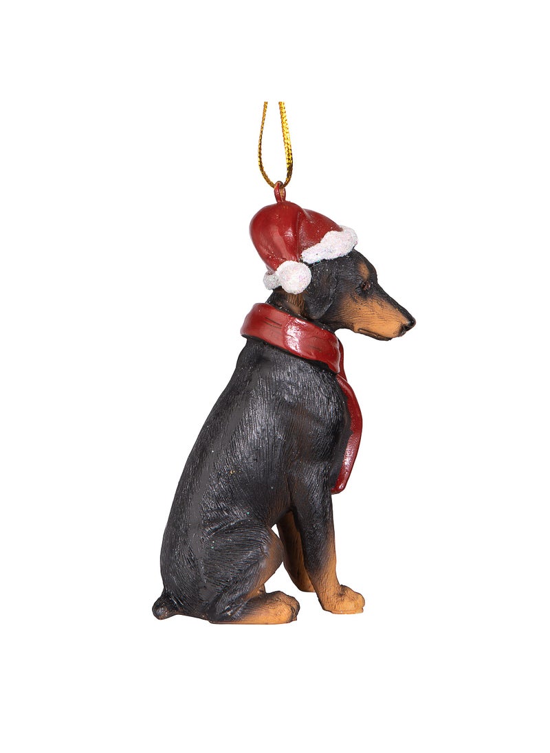 Design Toscano Design Toscano Christmas Xmas Doberman Holiday Dog Ornaments  - Image 4