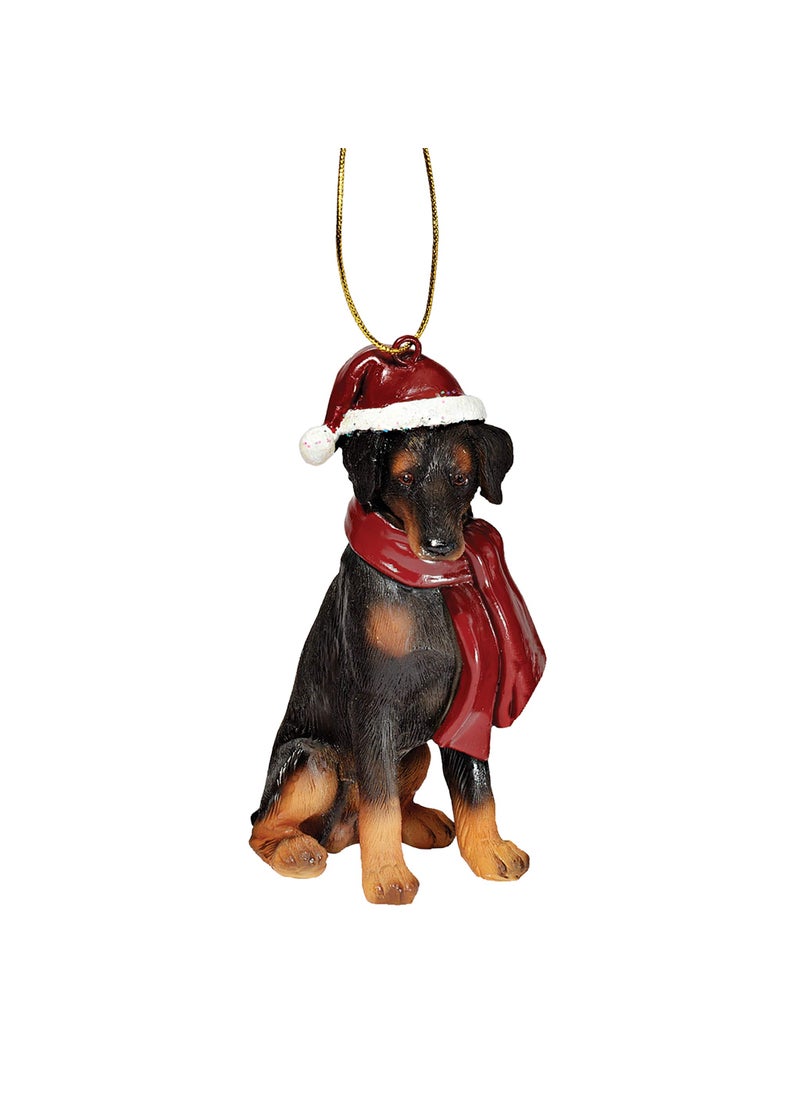 Design Toscano Design Toscano Christmas Xmas Doberman Holiday Dog Ornaments  - Image 1