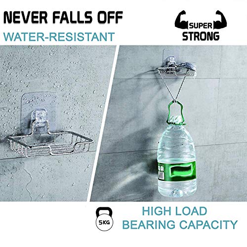 HOKIPO Magic Sticker Series Self Adhesive Stainless Steel Soap Stands for Bathroom Wall - Pack of 1 (Model - NWAR3153) - Image 3