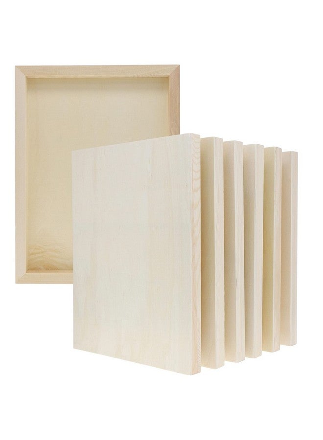 Bright Creations 6 Pack Unfinished 9X12 Wooden Canvas Boards For Painting Crafts Blank Deep Cradle (0.87 Inches Thick) - Image 2