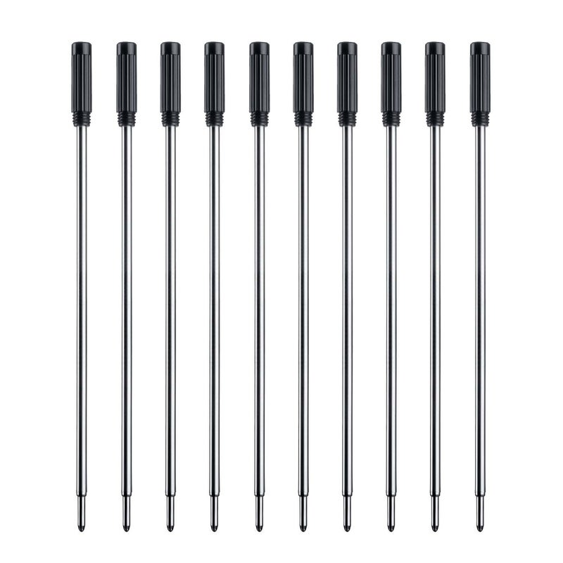 ChaoQ Black Ink Refills (10pcs), Replaceable Pens Refills, 1mm Medium Tip - Black - Image 1