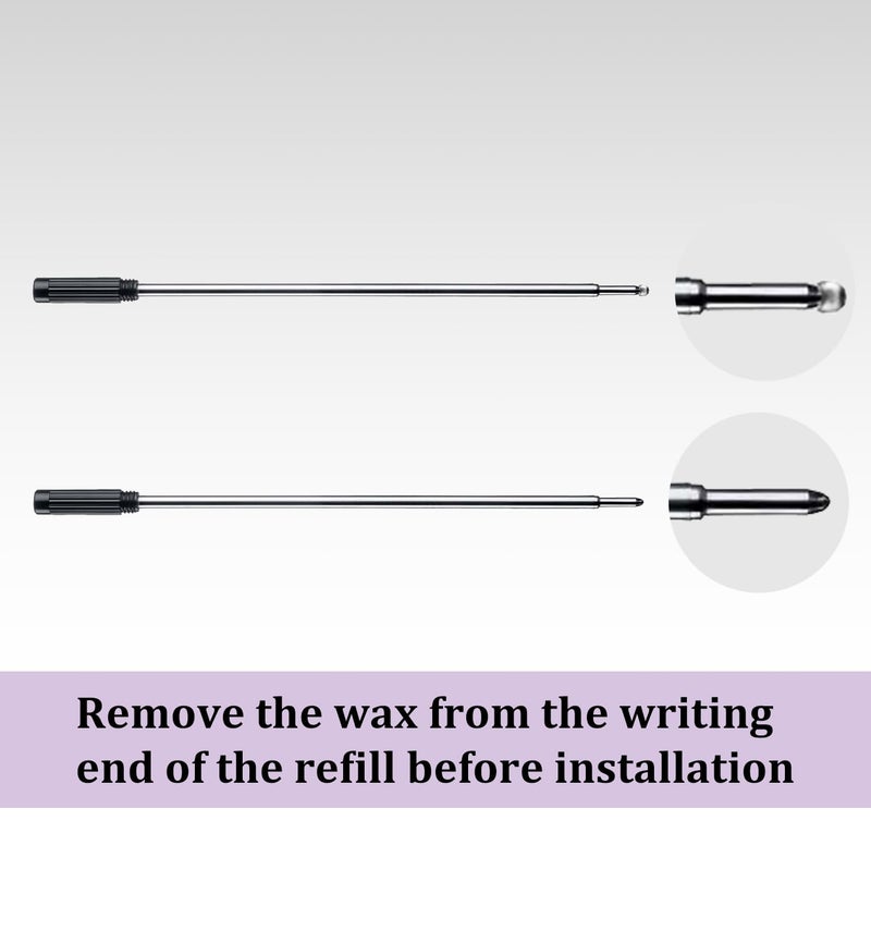 ChaoQ Black Ink Refills (10pcs), Replaceable Pens Refills, 1mm Medium Tip - Black - Image 3