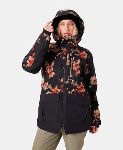 Roxy Women's Incline Parka Jacket – 15K Waterproof, Insulated, PFAS-Free, HYDROSMART Collar, Rose Garden, X-Small - Image 2