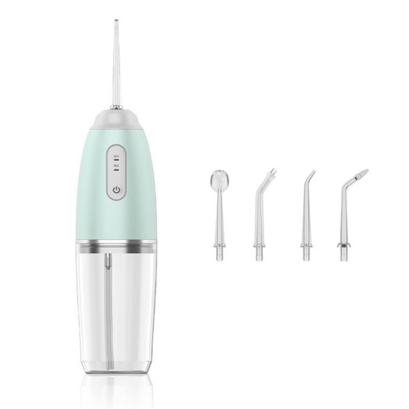 Portable Water Flosser Oral Irrigator with 3 Modes 230ML Water Tank for Teeth Cleaning 4 Different Nozzle Heads IPX7 Waterproof USB Rechargeable Electric Water Flossing Device - Image 1