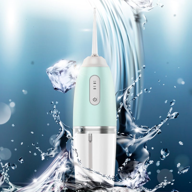 Portable Water Flosser Oral Irrigator with 3 Modes 230ML Water Tank for Teeth Cleaning 4 Different Nozzle Heads IPX7 Waterproof USB Rechargeable Electric Water Flossing Device - Image 2
