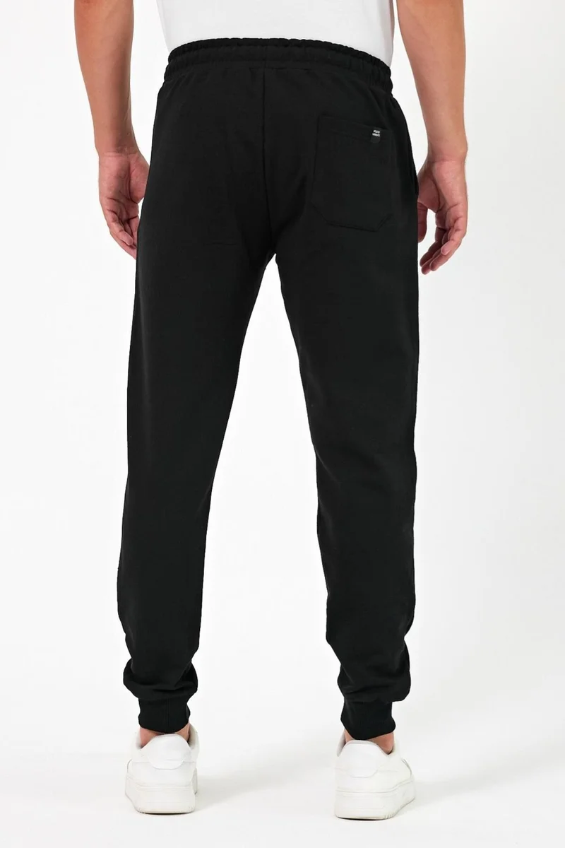 mmetalic Thick Black-Anthracite Men's 2-Pack Sweatpants Jogger Back Pocket Elastic Leg Regular Fit Non-raised