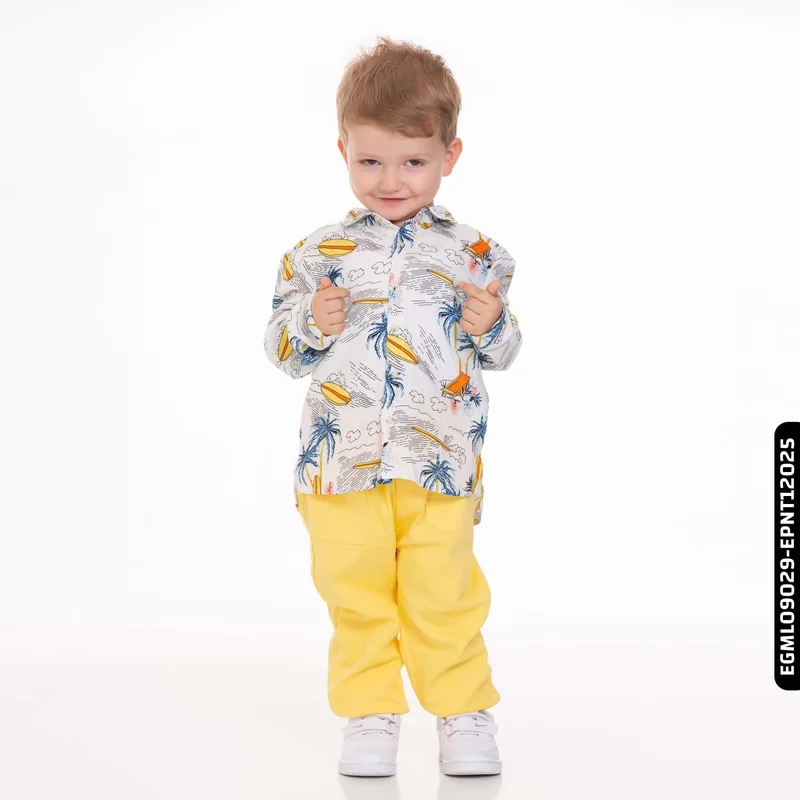 NK Kids Boys' Palm Tree Shirt 9 Months - 2 Years 44619 Egml09029
