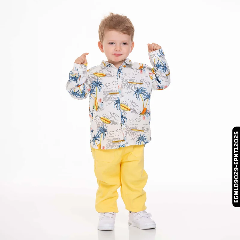 NK Kids Boys' Palm Tree Shirt 9 Months - 2 Years 44619 Egml09029