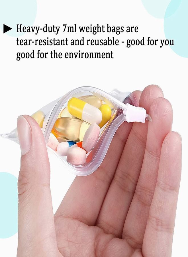 NIBEMINENT Pill Pouch Bags, Zippered Reusable Baggies Clear Plastic Bags Self Sealing Travel Medicine Organizer Storage with Slide Lock for Cod Liver Oil, Pills, and Small Items 24Pcs  - Image 2