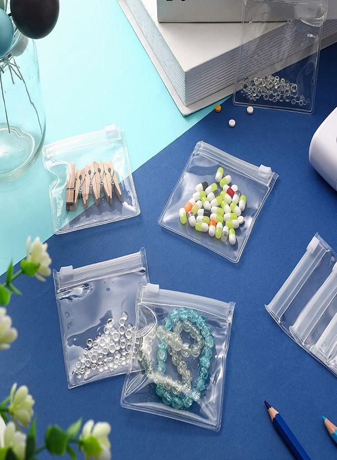 NIBEMINENT Pill Pouch Bags, Zippered Reusable Baggies Clear Plastic Bags Self Sealing Travel Medicine Organizer Storage with Slide Lock for Cod Liver Oil, Pills, and Small Items 24Pcs  - Image 5