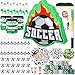 Hollowfly 162 Pcs Soccer Piata Soccer Party Favors with Blindfold Confetti Bat Mini Stress Balls Keychains Wristbands Whistles Eraser Slap Bracelet Stickers Sports Piata Birthday Party Decorations - Image 2