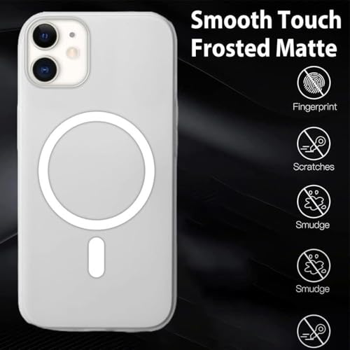 MAGICHUB Luxury Paper Thin Back Case Cover for iPhone 12 | Matte Finish | Compatible with magsafe | (White) - Image 3
