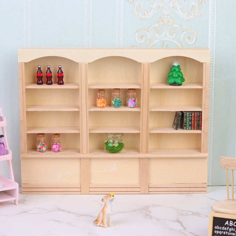 Yiphates 1:12 Scale Dollhouse Miniature Bookcase Display Shelf Locker Exquisite Doll House Furniture Decor Accessories for Mini Book Storage Scene Layout Collection Display for Dollhouse Enthusiasts - Image 5