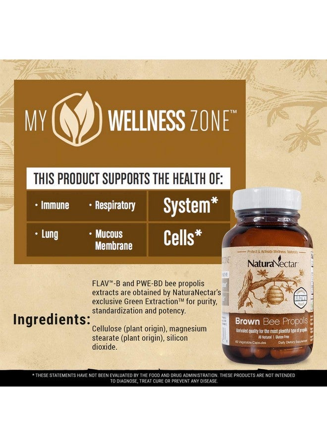 NaturaNectar Brown Bee Propolis Nsf Contents Certified Premium Brazilian Propolis Supplement Natural Respiratory Health & Immune Support Gluten Free Ethanol Free 60 Count  - Image 5