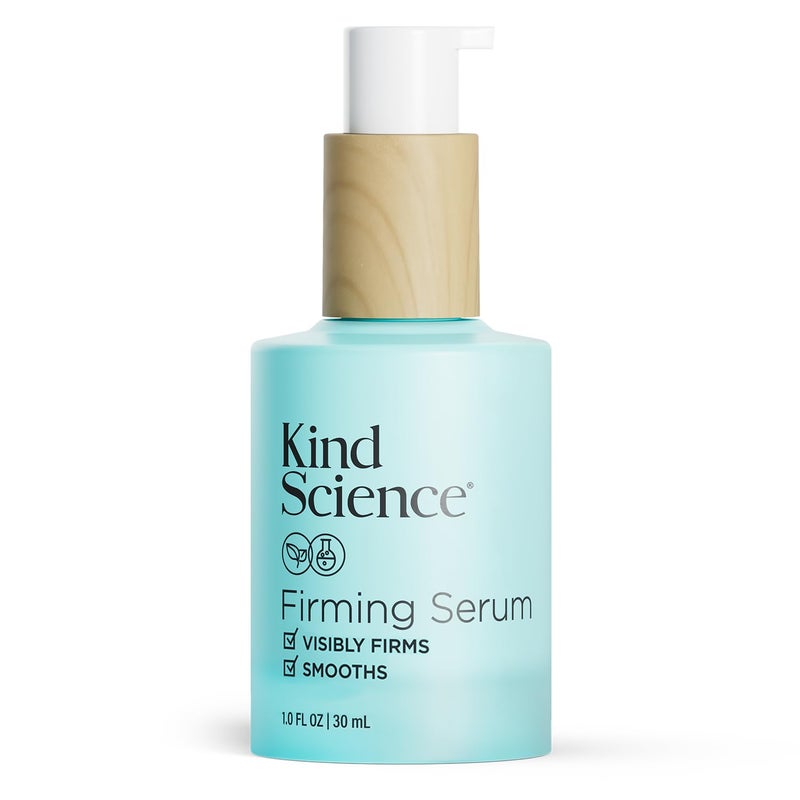 Kind Science Firming Face Serum for Women  Hyaluronic Acid Serum for Face Visibly Smooths Wrinkles  Bakuchiol Retinol Alternative with Peptides  Anti Aging Skin Care for Sensitive Skin 1 fl oz