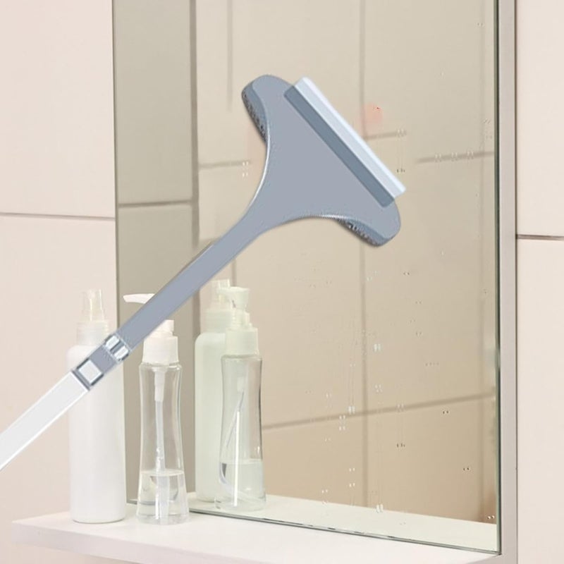 Window Mesh Cleaner - Double-Sided Washing Equipment Tool,Hangable Mesh Screen Cleaner Brush with Long Detachable Handle | for Wet Dry Home Glass Mirror Sofa Wall Ceiling Door - Image 2