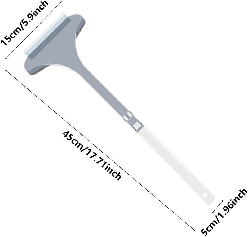 Window Mesh Cleaner - Double-Sided Washing Equipment Tool,Hangable Mesh Screen Cleaner Brush with Long Detachable Handle | for Wet Dry Home Glass Mirror Sofa Wall Ceiling Door - Image 4