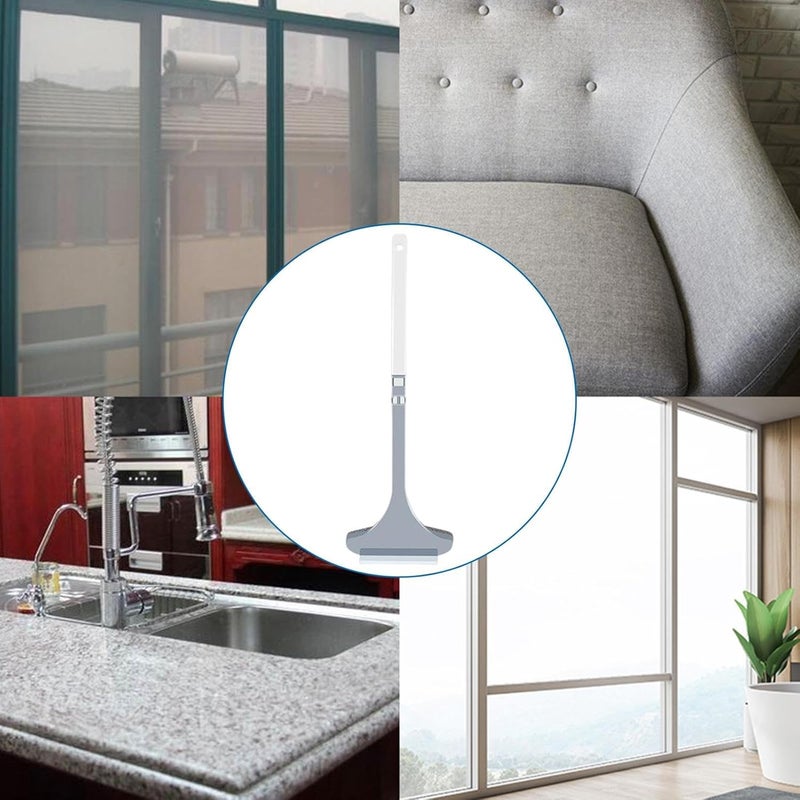 Window Mesh Cleaner - Double-Sided Washing Equipment Tool,Hangable Mesh Screen Cleaner Brush with Long Detachable Handle | for Wet Dry Home Glass Mirror Sofa Wall Ceiling Door - Image 3