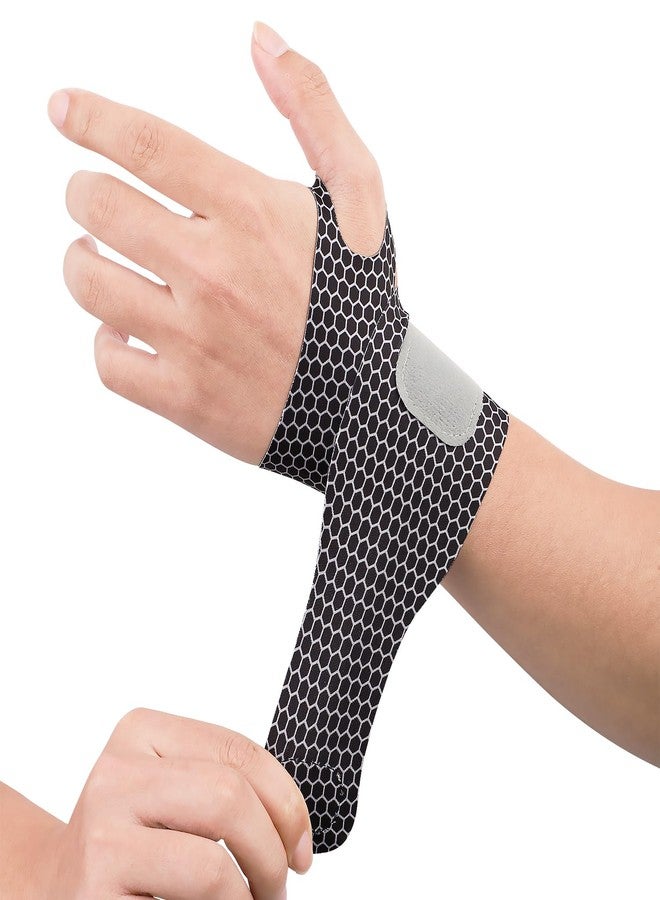 lasuroa Ultra Thin Wrist Support Brace, Adjustable Gym Wrist Straps/Bands Breathable Wristband Sports Compression Wrist Wraps for Workouts, Weightlifting Men Women Fit Right & Left Hands(Black) - Image 1