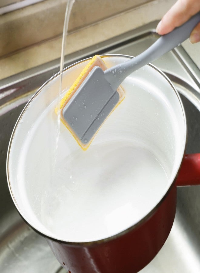 ARCLIBER Dish Brush with Handle,Non-Scratch Dishwand with 5 Sponge Refills for Pans, Pots, Sink & Tubs,Grey - Image 4