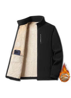 Generic New Mens Fleece Jacket Warm Sherpa-Lined Zip Hoodie Army Green  - Image 5