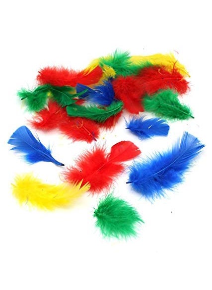 Beadsnfashion - Beadsnfashion Feathers 10 Colors Combo for Jewellery Making Art and Crafts Work, Pack of 250 Pcs - Image 1