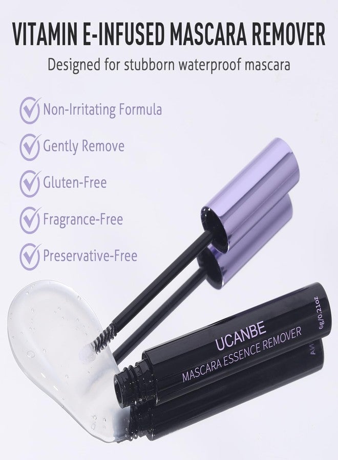 Ucanbe مزيل ماسكارا ولصق رموش UCANBE، منظف رموش مغذي وغير مهيج مع فيتامين E للرموش الطبيعية والمزيفة، يزيل مكياج العيون المقاوم للماء بسهولة، مثالي للبشرة الحساسة - Image 3