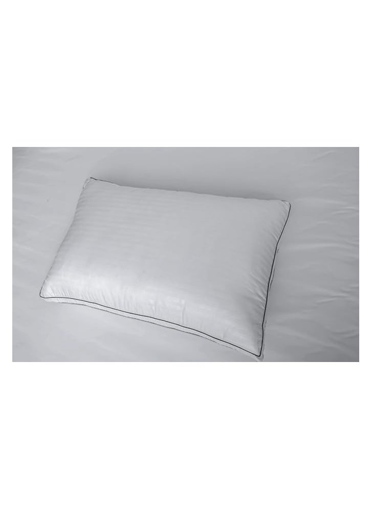 Comfy - COMFY SET OF 2 WHITE SOFT HOTEL STYLE DOUBLE PIPING PILLOW - Image 1