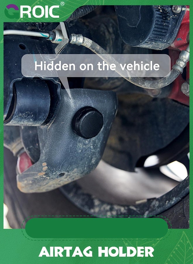 GROIC حامل AirTag المغناطيسي فائق الأمان، متوافق مع حافظة Apple AirTag المقاومة للماء 丨مغناطيس نيوديميوم قوي 丨قوي 丨سهل التركيب للسيارة والمقطورة الخدمية والدراجة والأسطح المعدنية وما إلى ذلك - Image 5