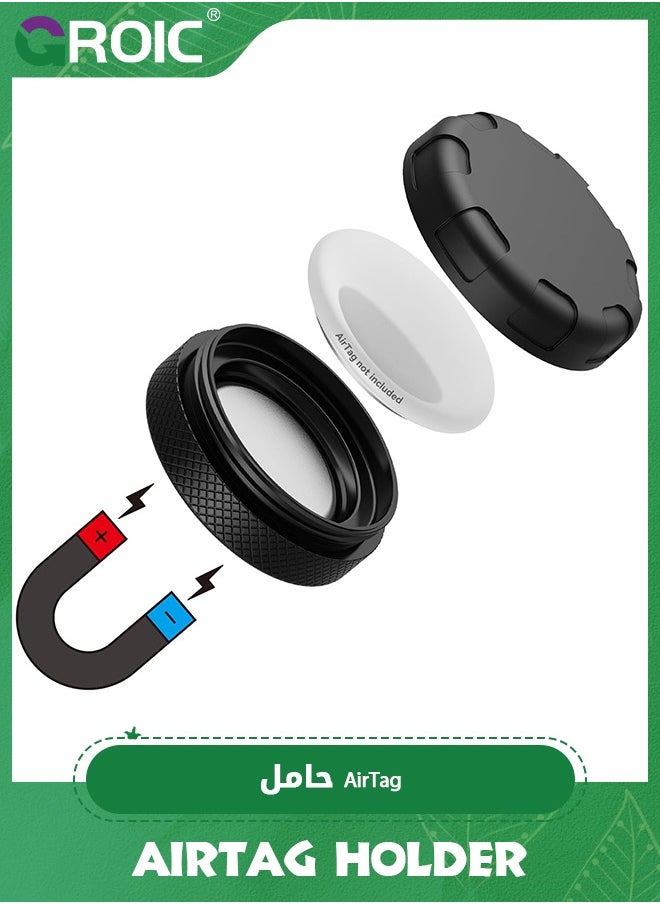 GROIC The Ultra-Secure Magnet AirTag Holder，Compatible with Apple AirTag Waterproof Case丨Strong Neodymium Magnet丨Sturdy丨Easy Installation for Car，Utility Trailer，Bike，Metal Surfaces etc  - Image 1