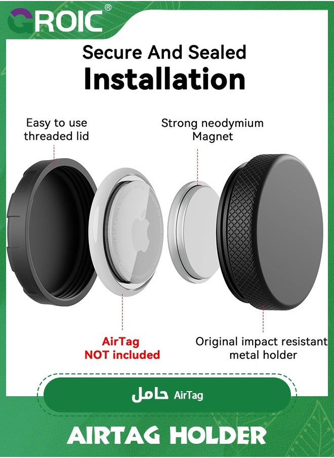 GROIC The Ultra-Secure Magnet AirTag Holder，Compatible with Apple AirTag Waterproof Case丨Strong Neodymium Magnet丨Sturdy丨Easy Installation for Car，Utility Trailer，Bike，Metal Surfaces etc  - Image 4