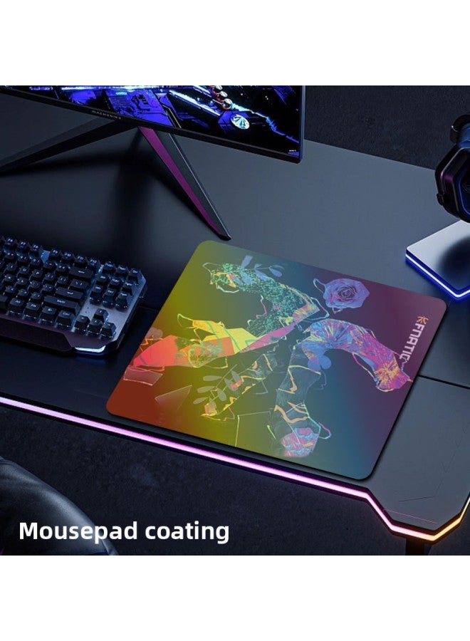 Firewire Competition Streamers Rainbow Magic Coated Coated Game Super Large Small Size Mouse Pad No Edge Fps E-Sports-Color:420*490*4-Pattern:13  - Image 1