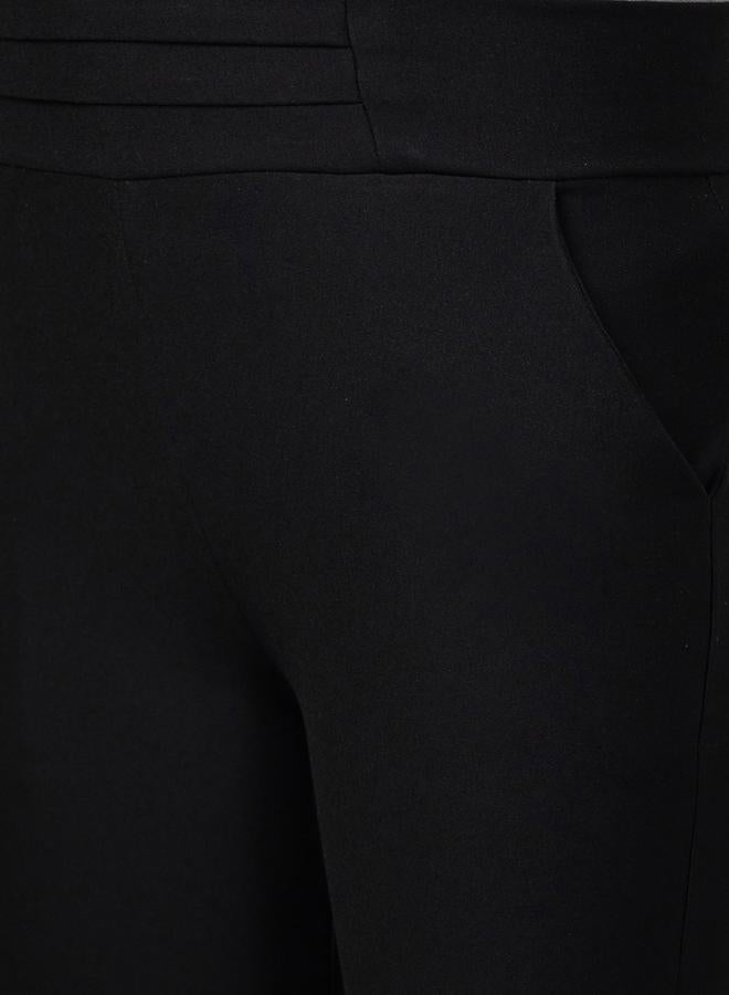 globus Black Solid Skinny Fit Treggings - Image 5