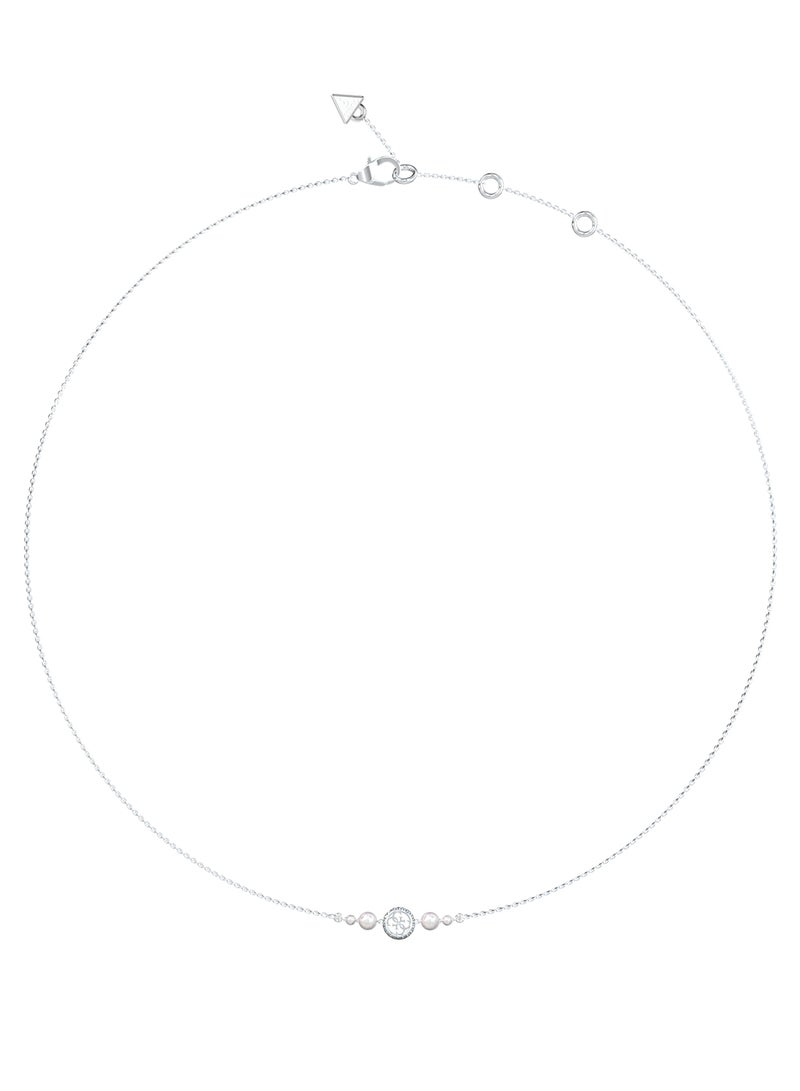 GUESS Tiny Pearly Logo Necklace