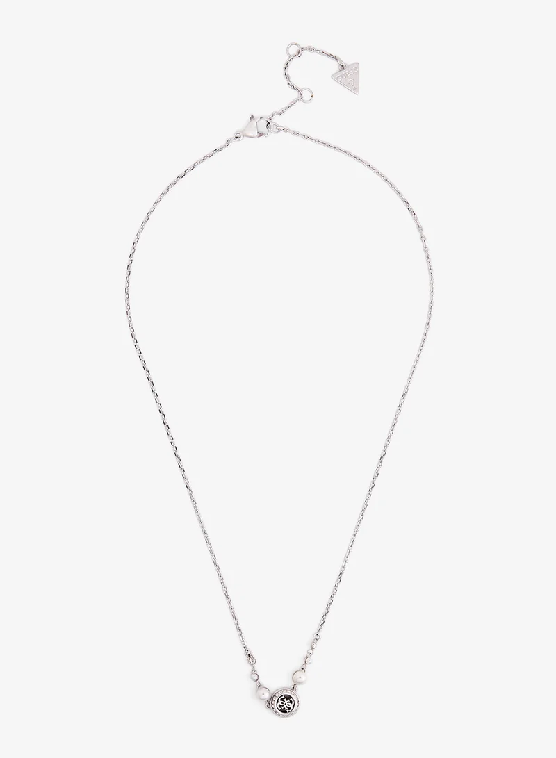 GUESS Tiny Pearly Logo Necklace