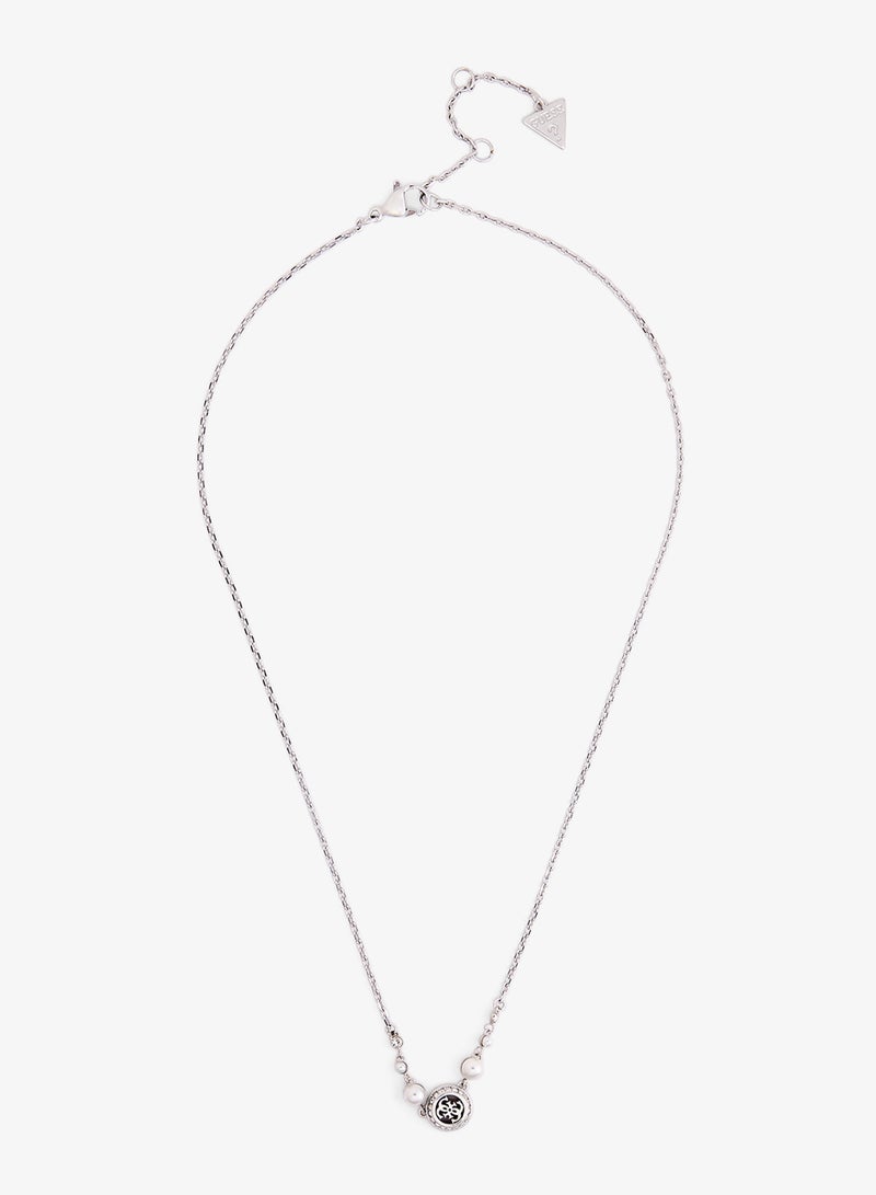 GUESS Tiny Pearly Logo Necklace - Image 1