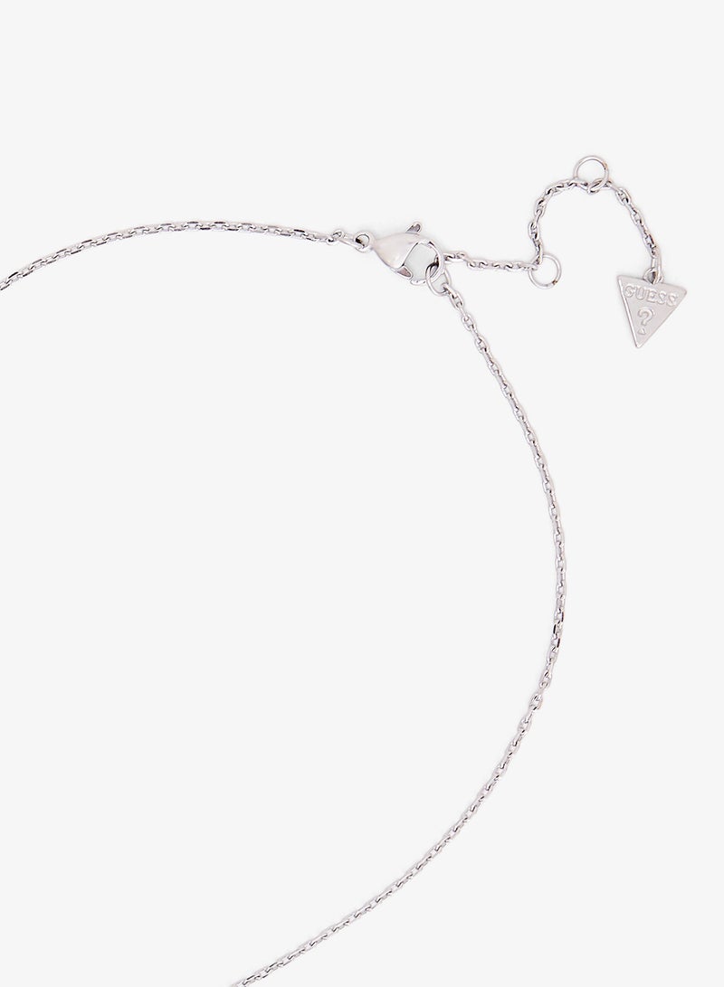 GUESS Tiny Pearly Logo Necklace - Image 3