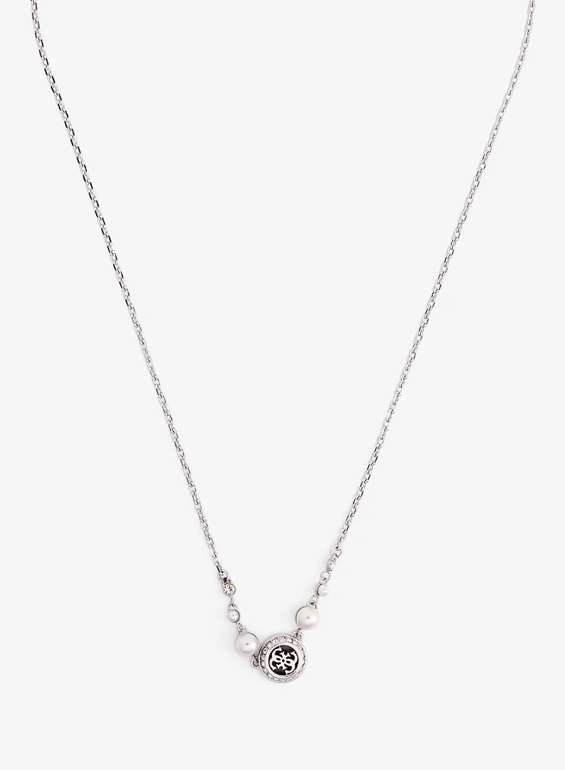 GUESS Tiny Pearly Logo Necklace