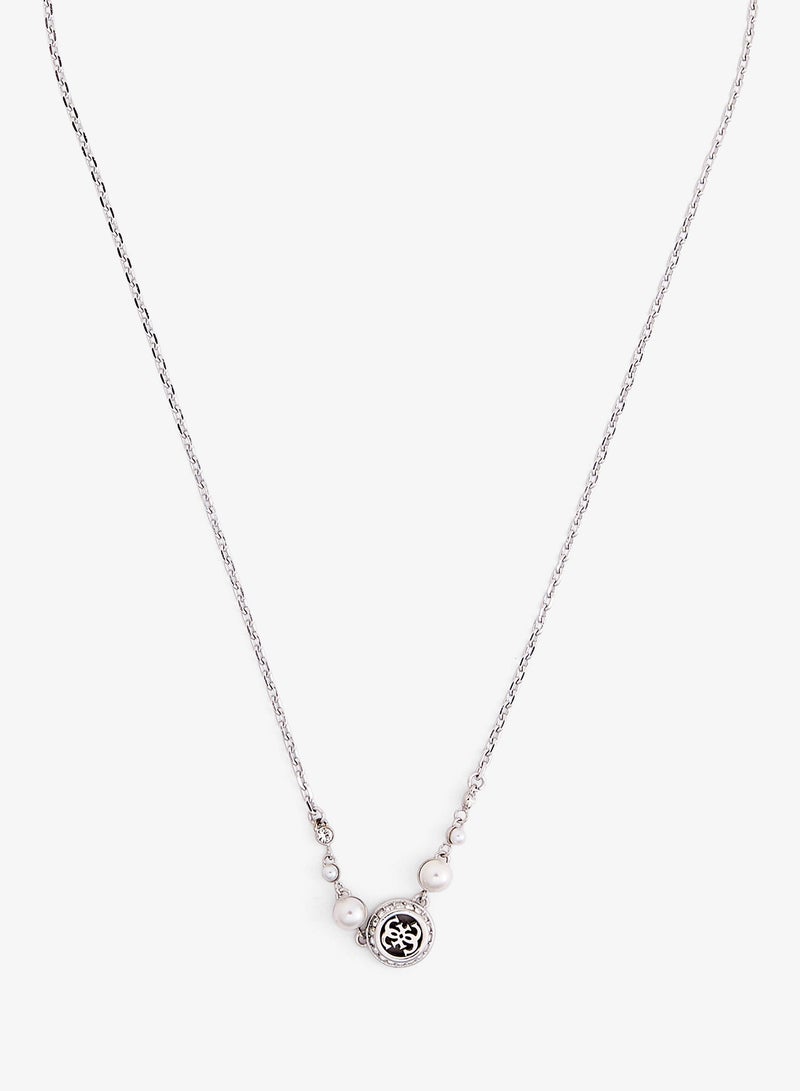 GUESS Tiny Pearly Logo Necklace - Image 2