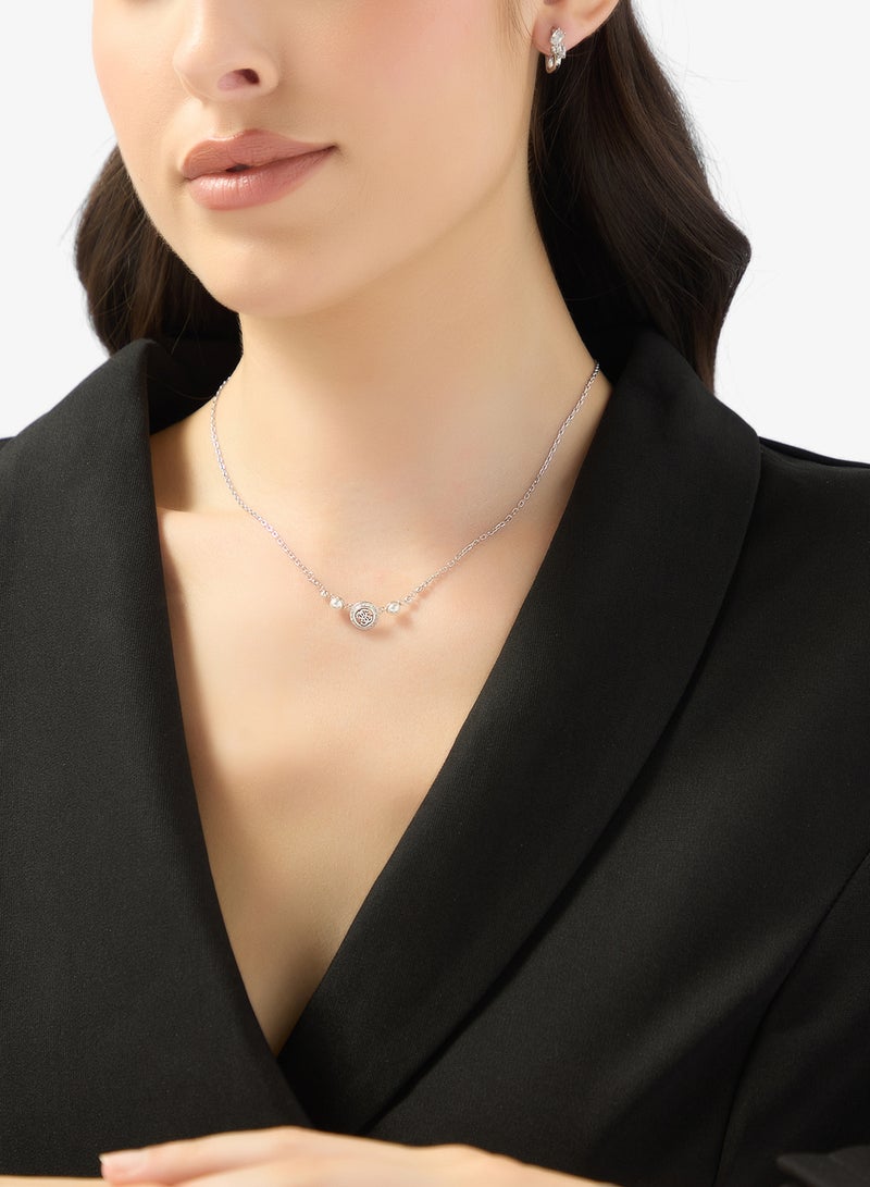 GUESS Tiny Pearly Logo Necklace - Image 5