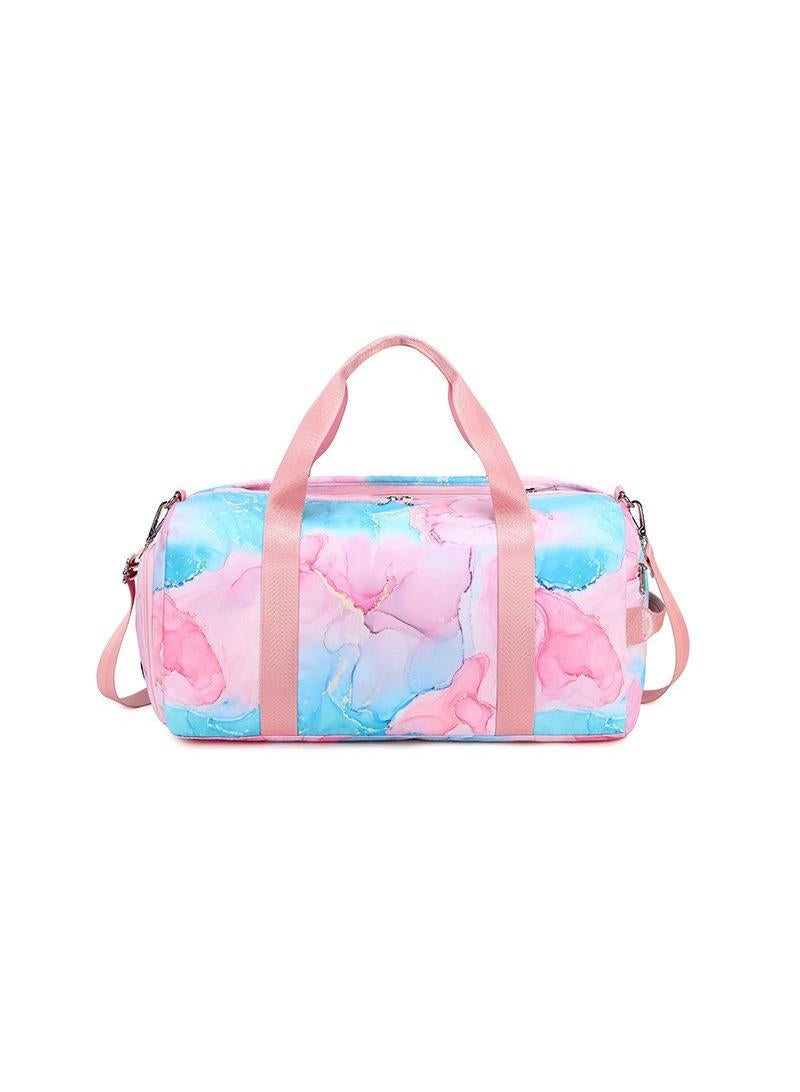 General Large Capacity Waterproof Graffiti Print Swimming Fitness Sports Bag Travel Bag  - Image 1