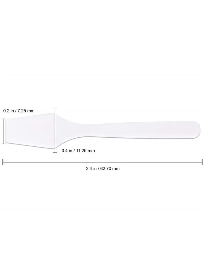 Pana 100pcs Pana Brand Cosmetic Make Up Disposable Plastic 2.5" Spatulas Skin Care Facial Cream Mask Spatula (100 Pieces in a Container) (WHITE) - Image 2