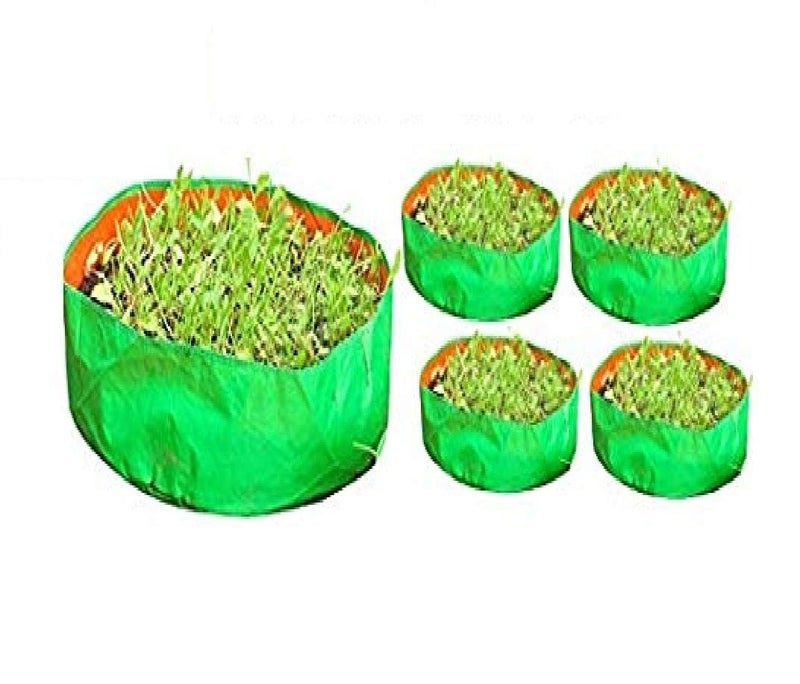 COIR GARDEN Green Grow Bags for Terrace Gardening for Spinach, Green Leaves 18" X 6" inch Pack of 5 - Image 1